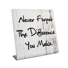 IIPOBIPOPY Motivational Desk Decor - Motivational Quotes Desk Sign for Inspired Office Decor - Elevate Your Workspace with Stylish Inspirational Desk Decor（Never Forget The Difference You Make）