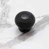 Infinity Decor Ebonised Reeded Wooden Beehive Large Cupboard Knob Interior