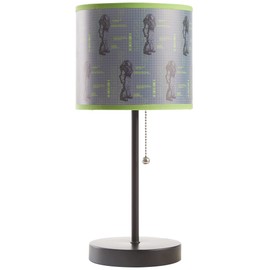 Idea Nuova Lightyear Stick Table Kids Lamp with Pull Chain, Themed Printed Decorative Shade, 15.5" H x 7" W