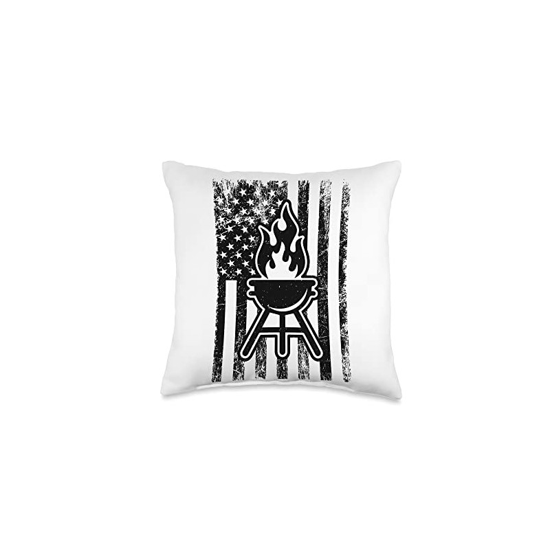 Barbecue Grill & US Flag BBQ American Grill American Flag