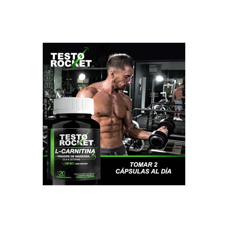 L Carnitina 4en1, 1300mg porcion: Carnitina, Vinagre de Manzana, CLAs