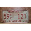 Vintage 1980 ALABAMA License Plate Antique Car Tag