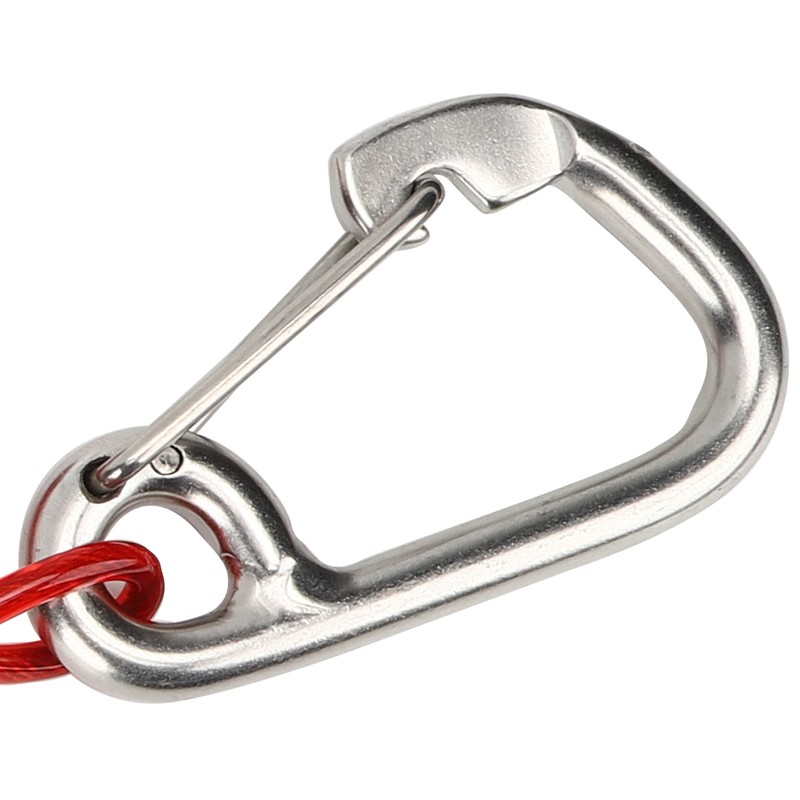 Freediving Lanyard 316 Pro Stainless Steel Safety Rope with Wristband