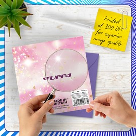 Stuff4 20th Birthday Cards for Women - Purple Cocktail - Happy Birthday Card for 20 Year Old Woman Aunt Friend Granddaughter Daughter, 5.7 Inch Bday Greeting Cards