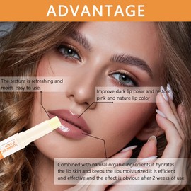 Jutqut Jutqut 2PCS Turmeric Lip Balm for Dark Lips with Turmeric Oil, Dark Lips Treatment for Smokers, Help Fade Lip Discoloration, Long-Lasting Moisturizing Lip, Cracked, and Dull Lip, Natural Balm5g/0.17oz