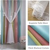 Yancorp Curtains for Girls Bedroom Kids Curtain Hollow-Out Star Window