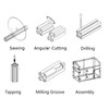 Kwweeoo 2020 Aluminum Extrusion Arc Round Corner T Slot 1200mm