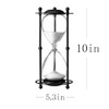 ELAINESTORE Hourglass Timer 30 Minute, Black Metal Frame Decorative Sand
