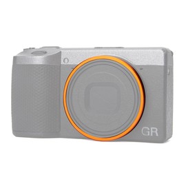 Ricoh GRIV Exclusive Metal Lens Ring Protective Ring Color Decoration Ring Replacement for Ricoh GN-3 Decorative Camera Accessories (Orange)