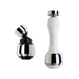 Siroflex 2507/5W "Duetto" 1 White Hose with Tap Aerator for Kitchen Sirius with Brass Ball Joint and Water Saver + 1 Kitchen Aerator Sirius
