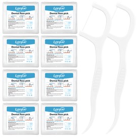 lanjue 800 Count Dental Floss Picks, Travel Dental Flossers with 8 Portable Case Toothpicks Sticks Dental Tooth Picks Flosser Dental Floss Cleaner Dental Floss Sticks for Family Teeth Cleaning