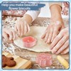 8 Pieces Flower Cookie Cutter Flower Shaped Cookie Mold Plastic