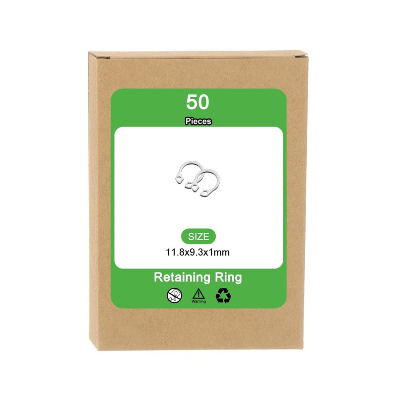 Sourcing Map 50 Pcs 304 Stainless Steel External Retaining Rings,