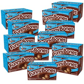 Drake's Funny Bones, 12 Boxes, 120 Twin-Wrapped Peanut Butter Creme-Filled Cakes