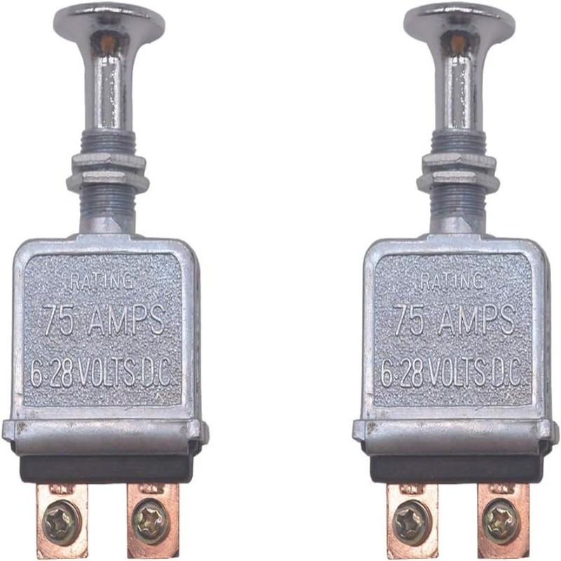 2pcs 2 Terminals Heavy Duty Push-Pull Switch, Heavy Duty Push
