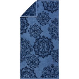 Erwin Müller Bühl Bath Towel Pack of 2 Walk Terry Dark Blue Size 70 x 140 cm