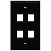 RiteAV Blank Wall Plate for Keystone Jacks - Black 1