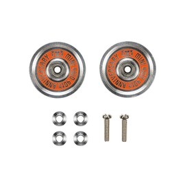 Tamiya 95643-000 Mini 4WD Special Planning Mini 40th Anniversary HG 0.7 inch (19 mm) All Aluminum Bearing Roller Set, Aluminum Color