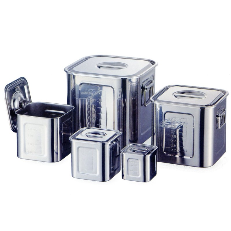 AG 18-8 Graduated Square Kitchen Pot, 6.5 inches (16.5 cm)