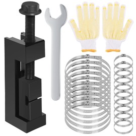 Swpeet 23Pcs Carbon Steel CV Axle Boot Clamp Tool with CV Boot Clamps, Wrench and Glove Assortment Kit, Drive Shaft CV Axle Boot Clamp Removal and Installation Tool for Most Cars