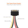 CableCreation SATA Power Cable, [2-Pack] 6-Inch SATA 15 Pin Male