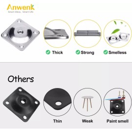 Anwenk Pierna Placas De Montaje, Muebles Ala De Fijación Pla