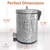 Autumn Alley Galvanized Metal Pedal Waste Bin | 5L, 1.3