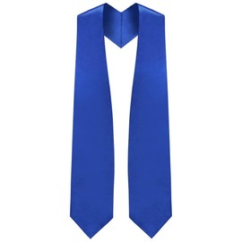 CLERKMANS Faja unisex para adultos de 62 pulgadas de largo, lisa, para estola de graduación, Azul Real, Medium