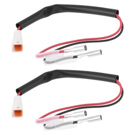 2 Pieces Motorcycle Adapter Cable JWPF to Bullet Plug Compatible with Ducati License Plate Light 28cm