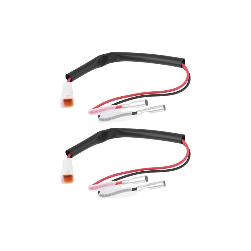 2 Pieces Motorcycle Adapter Cable JWPF to Bullet Plug Compatible