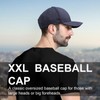 Men's Oversize XXL Baseball Cap Adjustable Performance Snapback Hat Laser