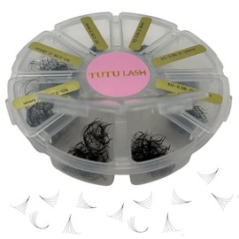 5D Promade Lashes 1120 Fans Loose lash fans pro made mix lengths 0.05 thickness D Curl (8-15mm Lengths) promades premade lash extensions Tutu Lash (5D D Curl Mix 8-15mm)