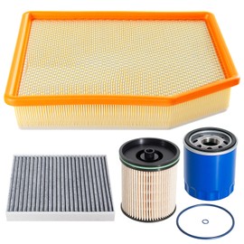 3.0L Duramax Filter Kit - Fuel Oil Cabin Air Filters - Compatible with 2020-2023 GMC Sierra Chevy Silverado 1500 Yukon XL Suburban Tahoe - Replaces TP1015 PF66 13508023