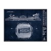 Arrowhead Stadium Blueprint Style Print (Unframed, 18" x 24")