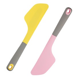 DOERDO 2Pcs Silicone Omelette Spatula Kitchen Omelet Turner Nonstick Cookware for Kitchen Omelet Pancake, 2.4x13.3Inch