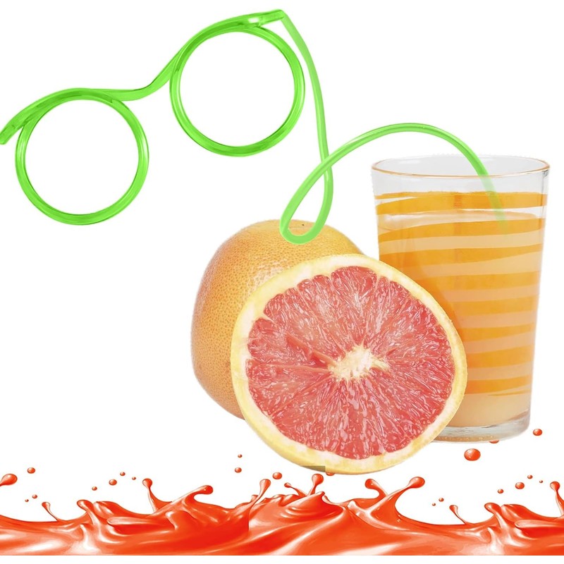 Plastic Straws, Novelty Glasses Straws, Plastic Straws, Party Gadgets, 12
