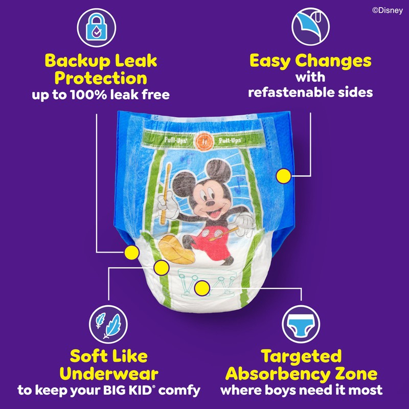 Pull-Ups Boys' Potty Training Pants, Size 2T-3T Training Underwear (16-34