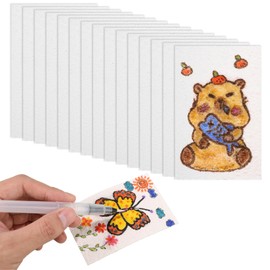 15 Sheet Magic Foam Texture Paper, 4.33x2.75in White Cellulose Cards Puffy Texture Paper Arts and Crafts Supplies for 3D Painting & Card Making