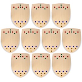10 x Knight Shield (without handle or loop) made of 3 mm birch plywood with 160 large rhinestones