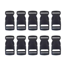 SAFYY 1 Inch Buckle, 10 PCS Quick Side Release Buckles Single Adjustable Plastic Buckles,No Sewing Clips