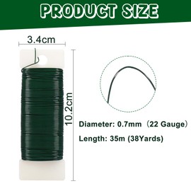 Florist Wire, Green Floral Wire, Christmas Wreath Making Supplies, Xmas Floristry Wires, Wreath Making Kit, Craft Supplies for Wreaths Garland, Reef Flower Arranging Accessories