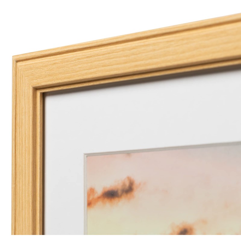 Kenko Cosmos MCM-6-NA 6-Piece Wood Picture Frame, Natural Glass Front