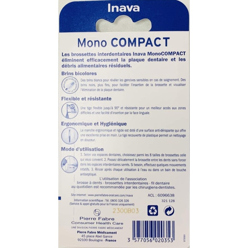 Inava Interdental Brushes 1.5 mm Pack of 4 Mono Compact
