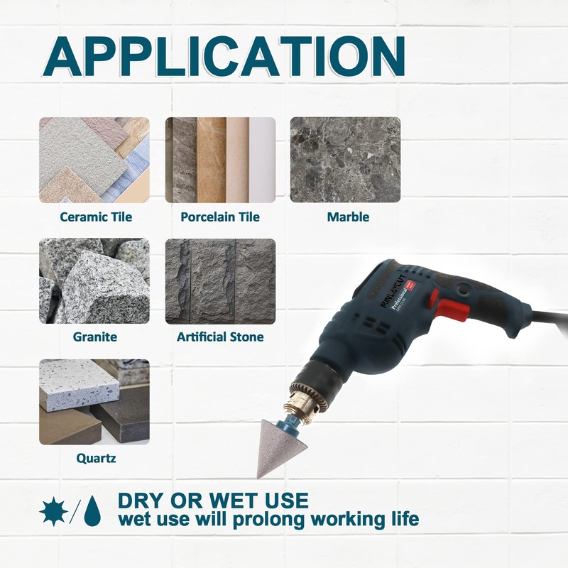 MINLAYCUT Diamond Beveling Chamfer Bits 35mm Diamond Cone Tile Bit
