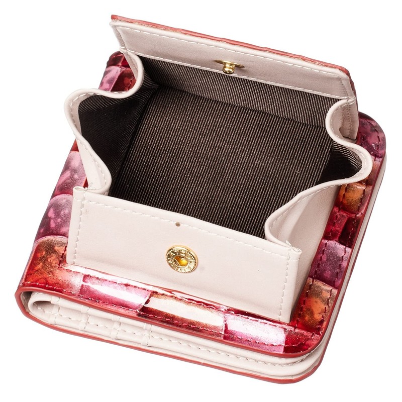 Voice le murrine Women's Bifold Mini Wallet, Made in Italy,