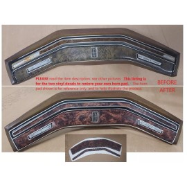 Ford 1975-1976 Lincoln Mark IV Steering Wheel Horn Pad Woodgrain Restoration Kit