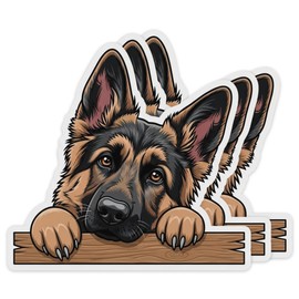 (3PCS) German Shepherd Stickers – Cute German Shepard Decal for Laptop,Car,Water Bottle,Truck,Helmet – Waterproof Vinyl Sticker Pack for Adults,Kids – Gift for Men,Dad,Son 3x3 in