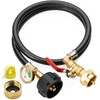 CALPOSE 3 Feet Propane Refill Adapter Hose with Gauge and