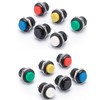 Yeanifeana 12 Pcs 13mm Round Waterproof Momentary Switch, Self-Resetting Mini