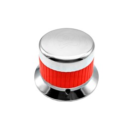 Perilla Metálica Industrial para Estufa y Estufones | Con Tornillo Opresor | Resistente a Calor | Rojo y Cromo | Alta calidad | Compatible con Coriat, Asber, San-Son y más (Kit de 1)